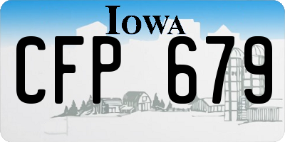 IA license plate CFP679
