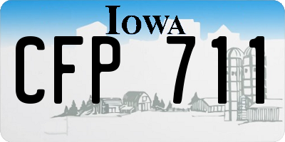 IA license plate CFP711
