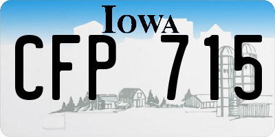 IA license plate CFP715