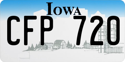 IA license plate CFP720