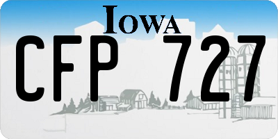 IA license plate CFP727