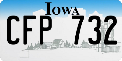 IA license plate CFP732