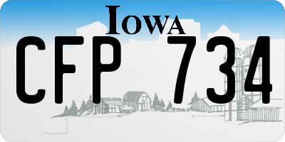 IA license plate CFP734