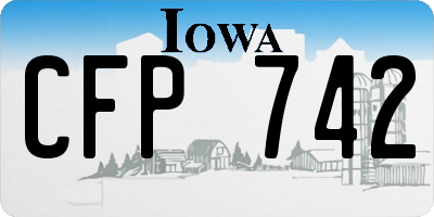 IA license plate CFP742