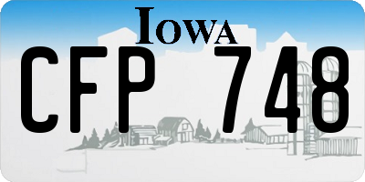 IA license plate CFP748