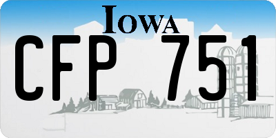 IA license plate CFP751