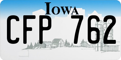 IA license plate CFP762