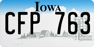 IA license plate CFP763