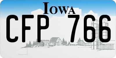 IA license plate CFP766