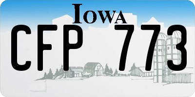 IA license plate CFP773