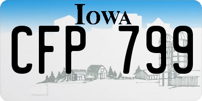 IA license plate CFP799