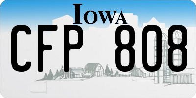 IA license plate CFP808