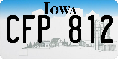 IA license plate CFP812
