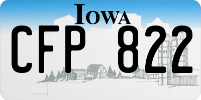 IA license plate CFP822