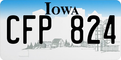 IA license plate CFP824