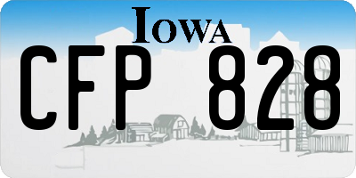 IA license plate CFP828