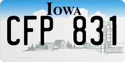 IA license plate CFP831