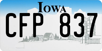 IA license plate CFP837