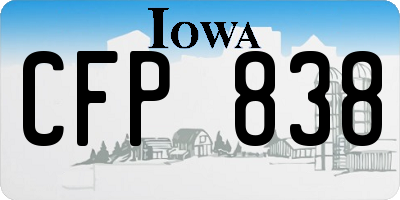 IA license plate CFP838
