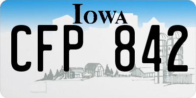 IA license plate CFP842