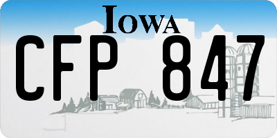 IA license plate CFP847