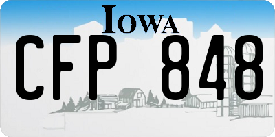 IA license plate CFP848