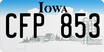 IA license plate CFP853