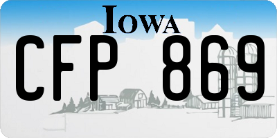 IA license plate CFP869