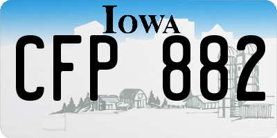 IA license plate CFP882