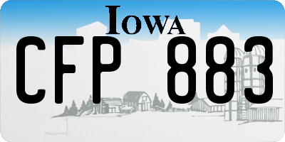 IA license plate CFP883