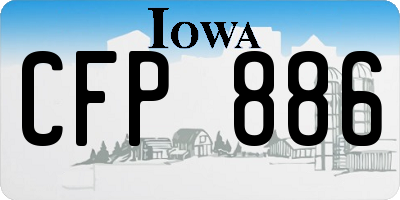 IA license plate CFP886