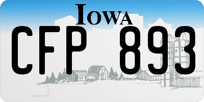 IA license plate CFP893
