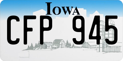 IA license plate CFP945