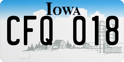 IA license plate CFQ018