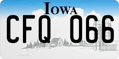 IA license plate CFQ066