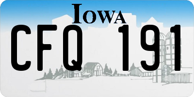 IA license plate CFQ191