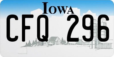 IA license plate CFQ296