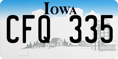 IA license plate CFQ335