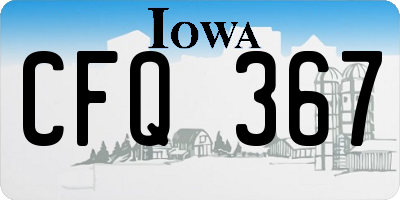 IA license plate CFQ367