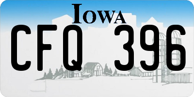 IA license plate CFQ396