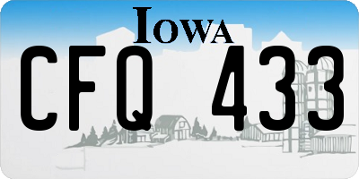 IA license plate CFQ433