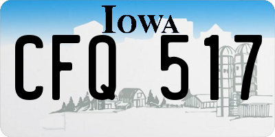 IA license plate CFQ517