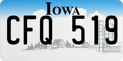 IA license plate CFQ519