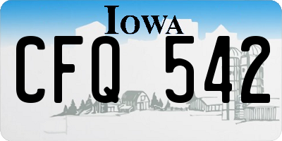 IA license plate CFQ542