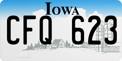 IA license plate CFQ623