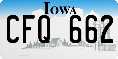 IA license plate CFQ662