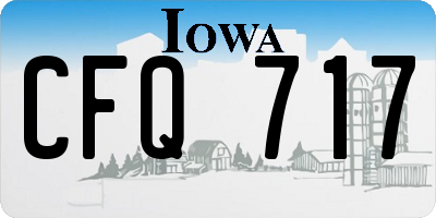 IA license plate CFQ717