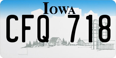 IA license plate CFQ718