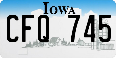 IA license plate CFQ745