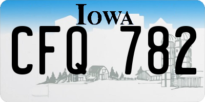 IA license plate CFQ782